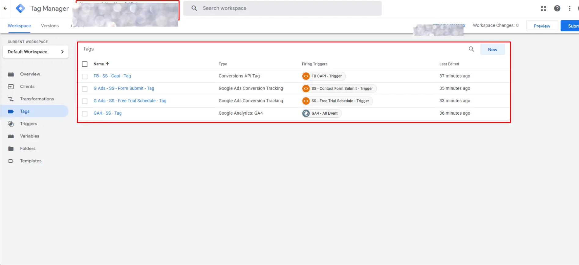Server-side GTM tag configuration for GA4, Meta CAPI, and Google Ads
